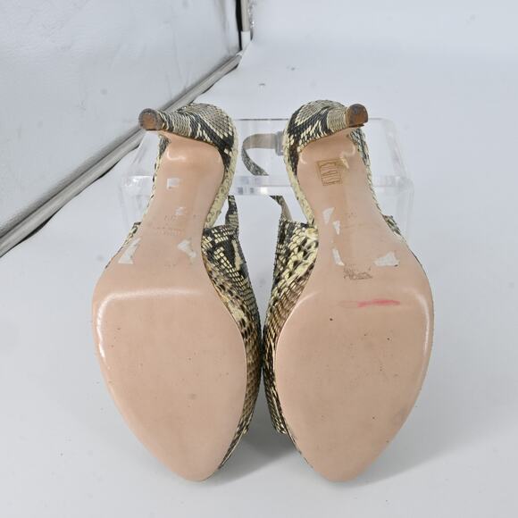 MIU MIU Snakeskin Platform Peep Toe Heels Size 39 - Picture 4 of 12